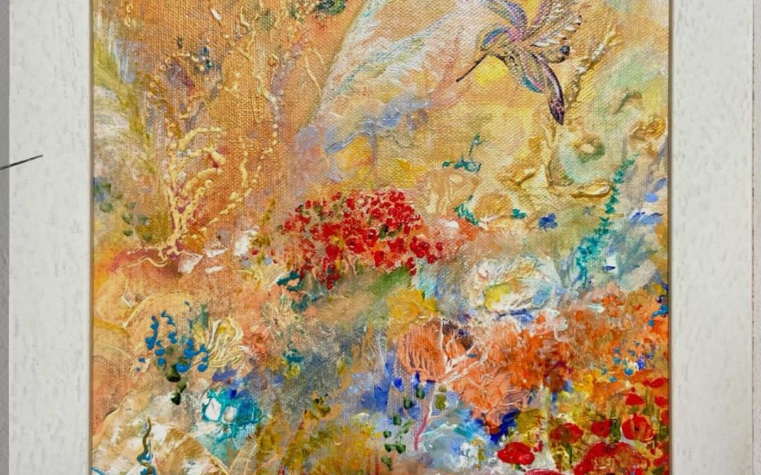 Hummingbird and the Poppies