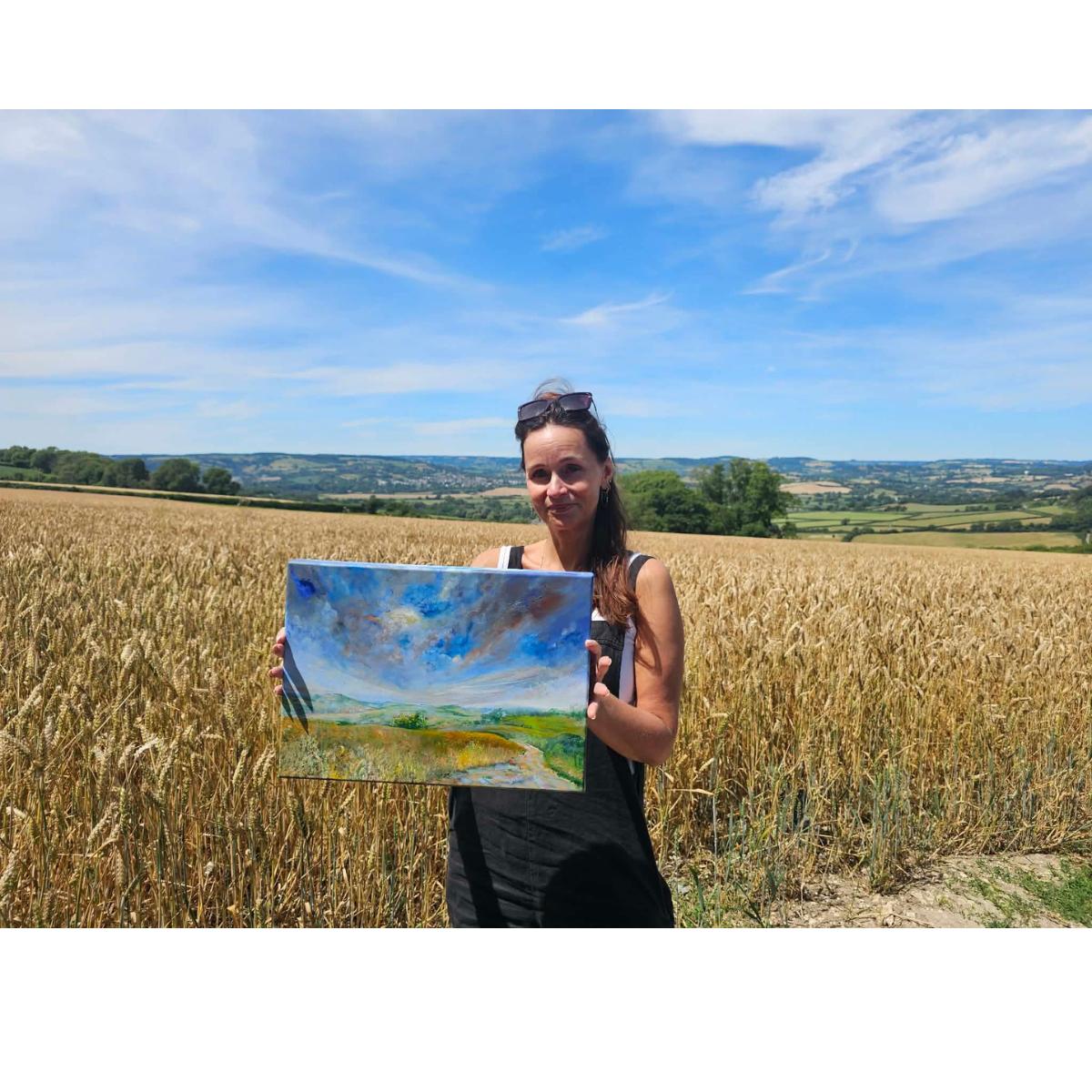 Wheat Field, Vivienne Littley Art, Devon1