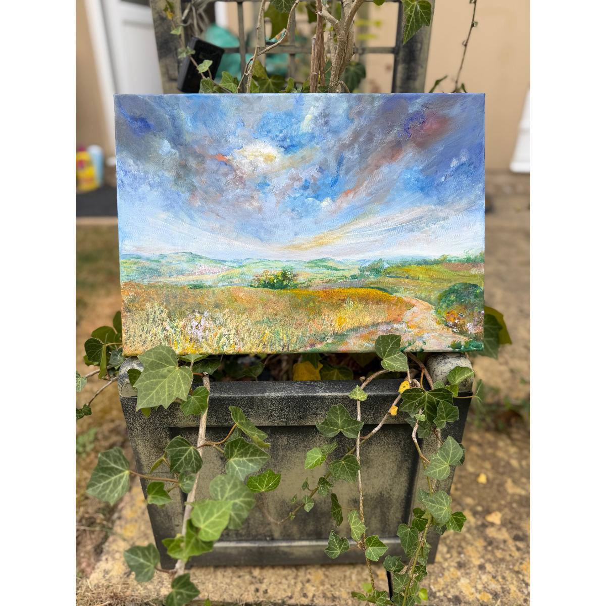Wheat Field, Vivienne Littley Art, Devon1