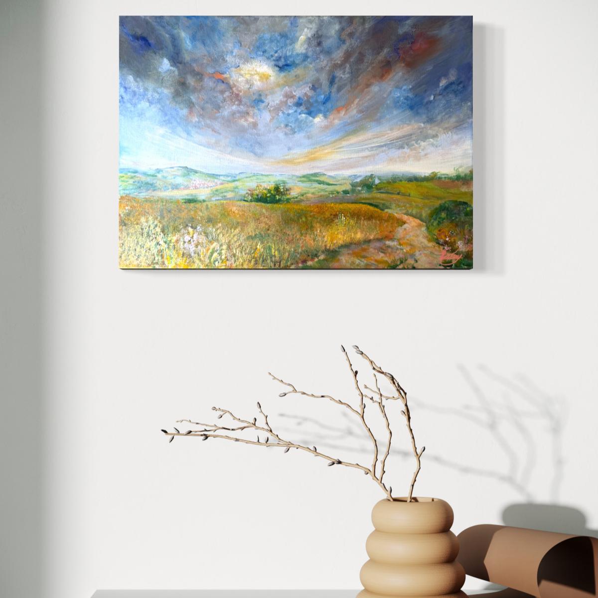 Wheat Field, Vivienne Littley Art, Devon1