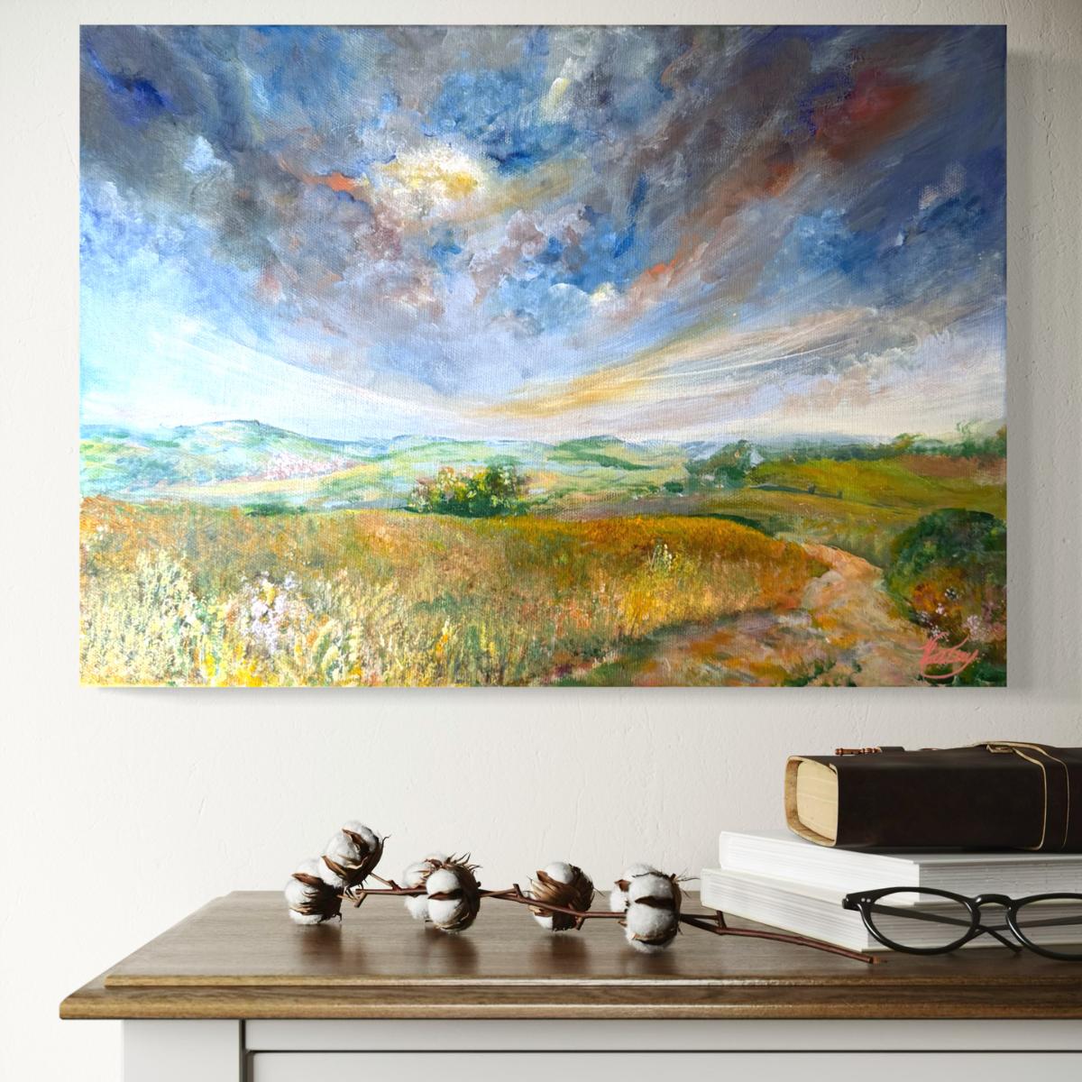 Wheat Field, Vivienne Littley Art, Devon1